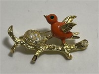 VINTAGE ENAMELED GERRYS BIRD BROOCH