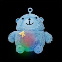 6 Light-Up 7in Puffer Bear - Blue