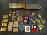 Large collection of vintage US military medals,