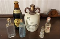 Vtg. Glass Bottles, Whiskey Jug