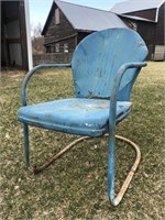 Vintage metal patio chair