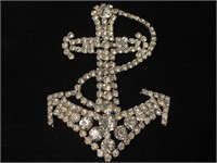 Authentic Large Neiman Marcus Rhinestone Art Deco-