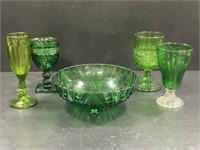 Vintage Emerald Green Glass