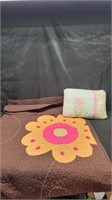 Quilted floral blanket
