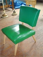 Green vinyl Art-Deco chair