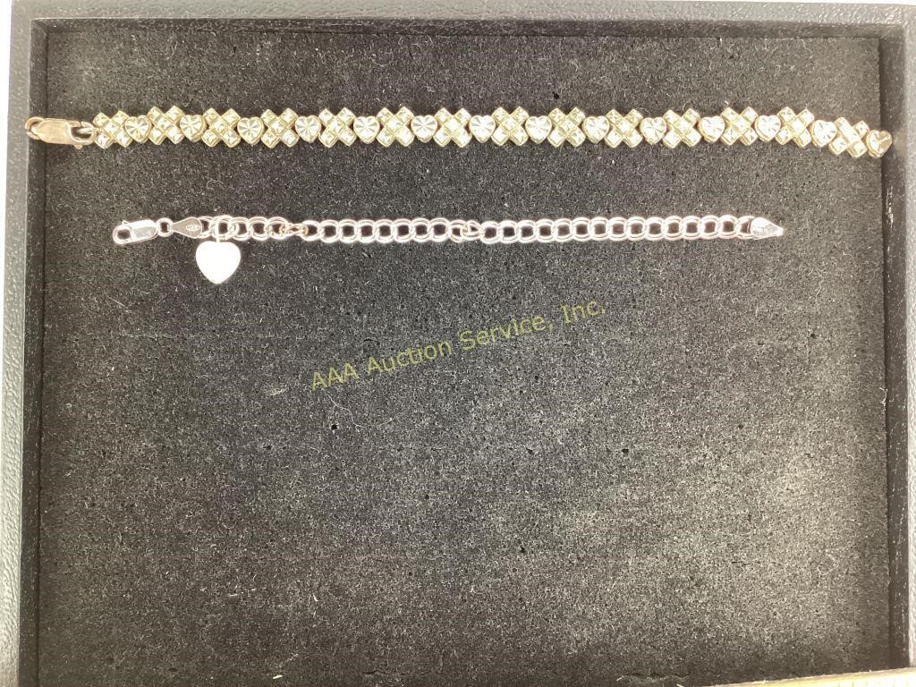 (2) sterling bracelets 21 grams