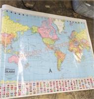 Large world and US map