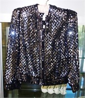 Vintage black sequined jacket