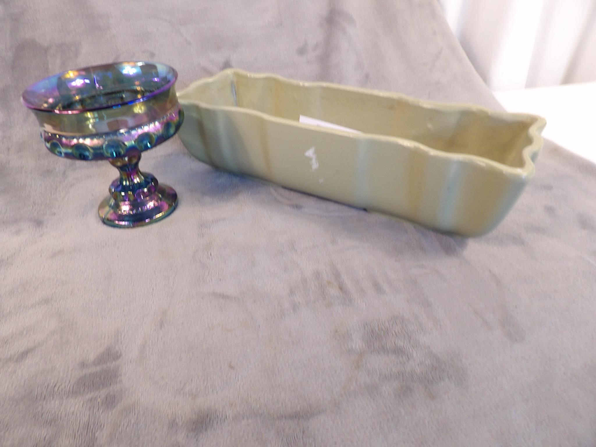 Indiana Glass Compote & Imperial Planter