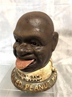 Cast Iron Salted Peanuts Coin Bank