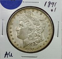 1891 Morgan Dollar AU