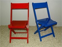 PAIR OF FOLDING CIRCUS CHAIRS