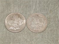 1891 S S  & 1892 Morgan 90% SILVER Dollars Nice