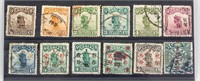 12 Assorted Chinese Qing Dynasty & Republic Stamps