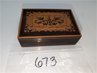 Mixed Wood Inlay Hinged Box