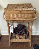 "Heywood Wakefield" Wicker Sewing Stand