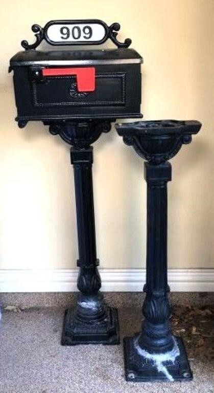 Pair Mail Box Stands & One Mailbox