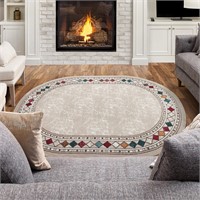 Antep Rugs Alfombras Modern Bordered 5x7 Non-Skid