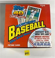 Vtg Box Unopened Topps Collectible Baseball Cards