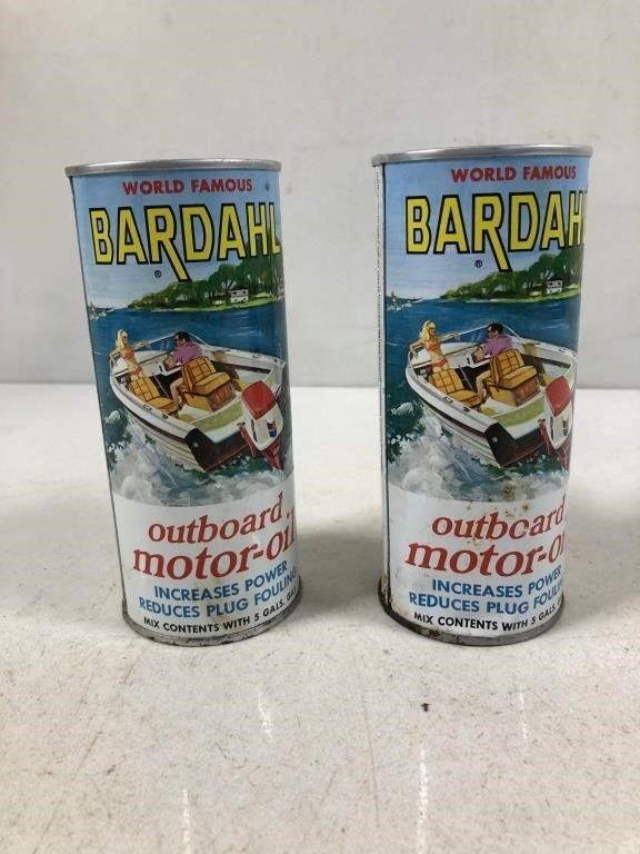 2 CANS OF BARDAHL OUT BOARD MOTOR OIL