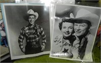(2) B & W Roy Rogers/Dale Evans Photos, One Signed