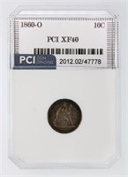 1860-O Seated Dime XF40 LISTS $6000