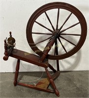Antique Wooden Spinning Wheel Weaving Loom