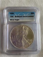 2001 Brillant Uncirculated Silver Eagle