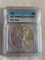 2001 Brillant Uncirculated Silver Eagle