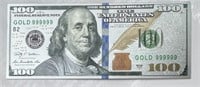24k Gold Foil $100 Novelty Bill
