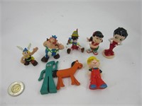 Figurines vintages dont Astérix, Gumpy et +