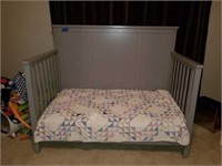 Beautiful Grey Convertible Toddler Bed