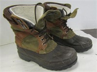 Rubber-Leather-Insulated Size 8 Mens Boots