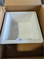Karran White Quartz Sink - 16-5/8"x16-5/8"x8-1/4"