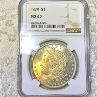 1879 Morgan Silver Dollar NGC - MS65
