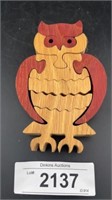 Handcrafted Carved Owl Puzzle 3D Wooden