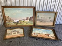 Old west oil paintings. See pictures for details.
