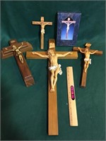 Five crucifixes.