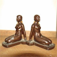 Beautiful "Nude Female" Bookends-Vintage