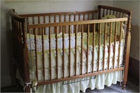 Baby Crib Bed with Linens