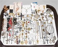 45+ PIECES OF ASSORTED RELIGIOUS JEWELRY