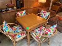 Vintage table set with chairs maple