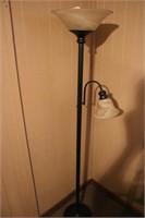 Oil Rubbed Bronze Frosted Glass Floor Lamp