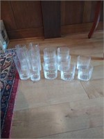 Set of glassware 14 in total
6- 6in glasses