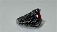 STAINLESS DRAGON CLAW RING SIZE 7.5