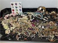 LARGE LOT VINTAGE COSTUME JEWLRY AND MORE