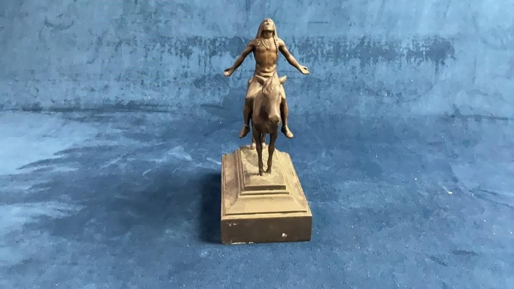 One Bronze book end