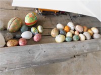 Easter eggs - marble, plastic, and cardboard
