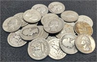 (25) Silver Washington Quarters