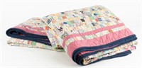 2 Vintage Pieced Patchwork Quilts Throw Blankets